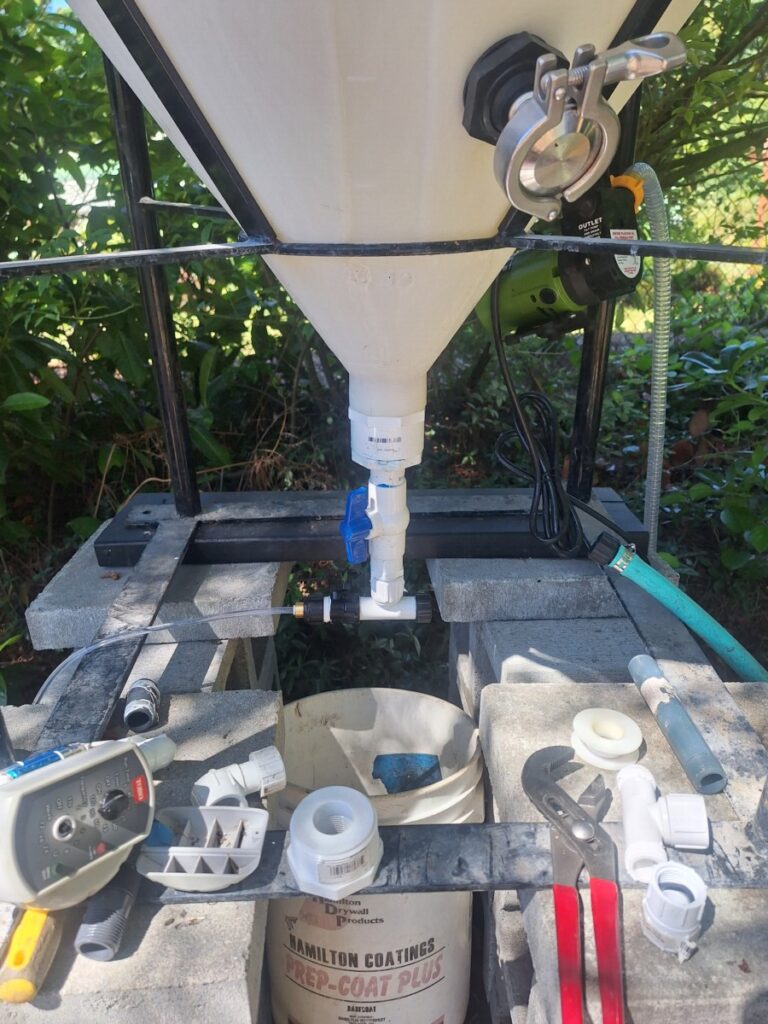 Eighty five gallons collected water