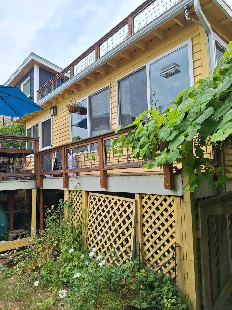 Elston project showing mature landscape with rainwater irrigation