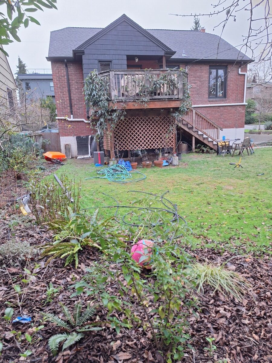 Seattle RainWise rainwater tank installation at a South Seattle home